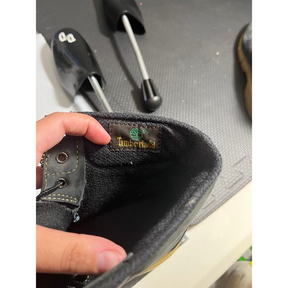 Timberland Mens Navy Blue Nubuck Leather Suede Work Boots Outdoors Size 8 M - Picture 7 of 8